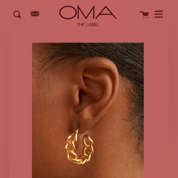 OMA The Label Itohan Medium Hoops 18K Gold-plated brass - Picture 7 of 11